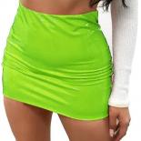 Faux Leather Skirt Miniskirt Clubwear  High Waist Mini Skirt  Leather  Skirts  