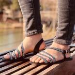 נעלי נשים נוחות החלקה על סנדלי נשים אבני חן בלינג קיץ קז'ואל נשים דירות אישה סנדליות נשים הנעלה