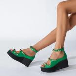 Green Sandals Platform Women 2022  Women's High Heel Platform  Wedge Sandal Platform  Women's Sandals  