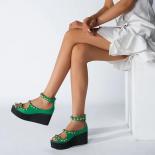 Green Sandals Platform Women 2022  Women's High Heel Platform  Wedge Sandal Platform  Women's Sandals  