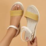Summer Platform Wedge Sandals Women 2023 New Fashion Luxury Platform Sandalias Mujer Designer Buckle Open Toed Sandals F
