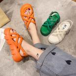 Bkqu 2022 Flat Summer Shoes Woman Female Breathable Allmatch Platform New Fashion Platform Sandals Shoes For Women  Wome