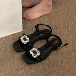 Shoes For Women 2023 Fashion Ankle Strap Women's Sandals Summer Open Toe Sequins Beach Sandals Female Casual Flat Sandal
