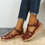Summer Ladies Platform Sandals Hollow Breathable Comfortable Fashion Roman Flat Shoes Casual Femme Sandalia 2022 Women's