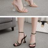 Bkqu 2022  New Design    High Heels Women Sandals Summer Gladiator Party Dress Buckles Pumps Shoes Size 35 43