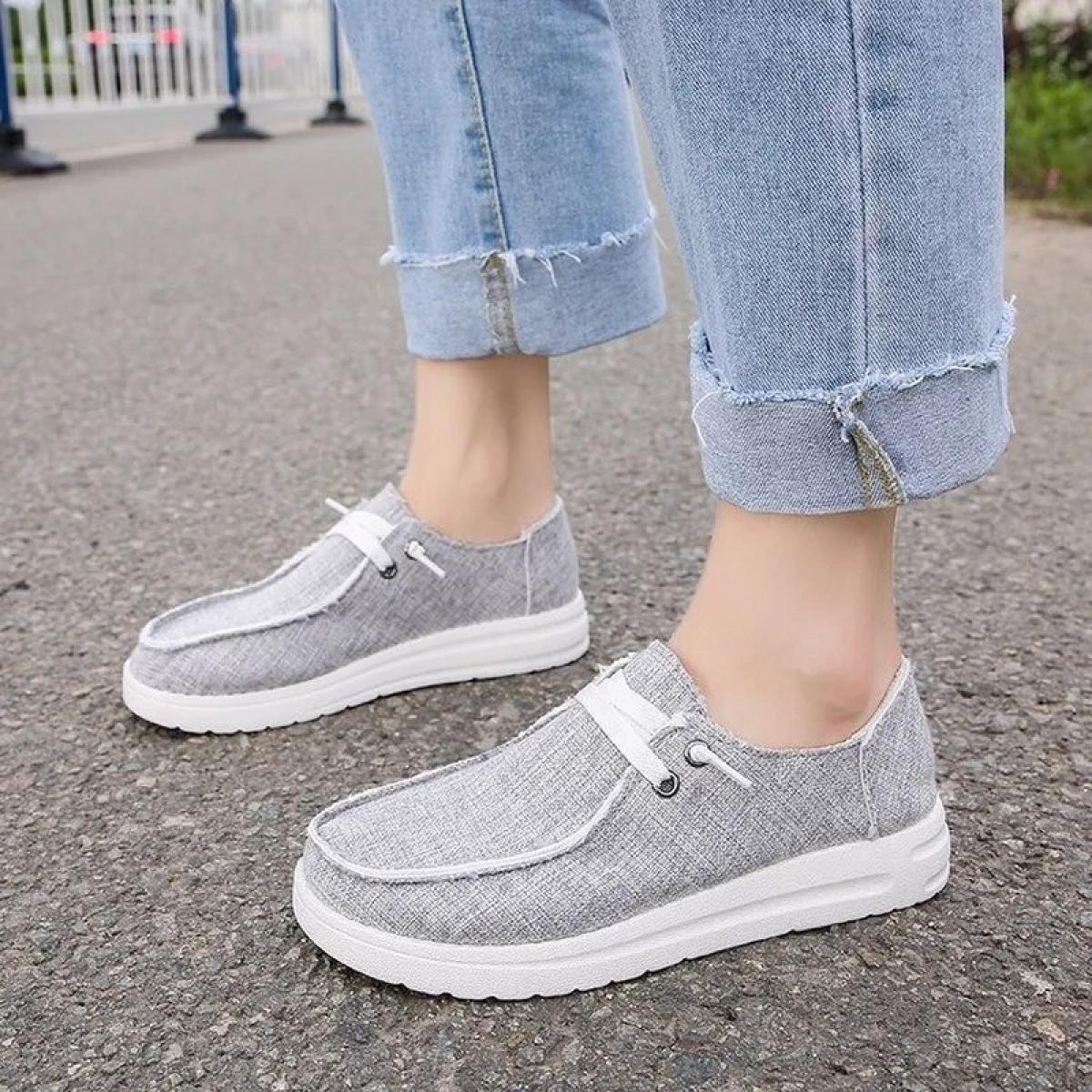 Sneakers Women 2023 Women's Flat Shoes Casual Shoes Women Breathable Loafers Canvas Sneakers Plus Size 43 Women's Shoes