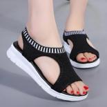 Women's Shoes 2023 Open Toe Women Sandals Summer Fish Mouth Mesh Surface Is Breathable Solid Color Shoes Ladies Flat San