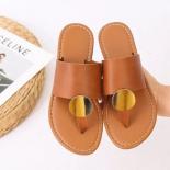 Bkqu Fashion Slippers 2022 Summer New Soft Soled Flat Shoes Comfortable All Match Non Slip One Pedal Large Size Beach Sa