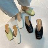 Shallow Shoes Mules For Women 2022 Loafers Female Slippers Slides Cover Toe Fashion Low New Luxury Flat Pu Rubber Basic 
