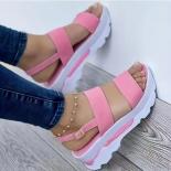 2023 Fashion Shoes For Women Buckle Strap Women's Sandals Summer Platform Beach Sandals Women Open Toe Ladies Shoes Flat
