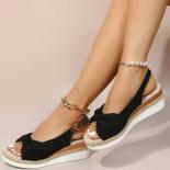 Women's Wedges Sandals Summer Plus Size Female Shoes Vintage Open Toe Women's Sandals Roman Ankle Strap Ladies Casual Sa