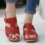 2023 New Women's Shoes Fashion Women's Sandals Summer Wedges Shoes Open Toe Slip On Comfy Solid Color Buckle Women Slipp