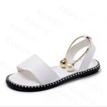 2023 New Women's Shoes Fashion Summer Women's Beaded Pearly Sandals Shoes Women Flats Sandals Casual Slingback Sandals S