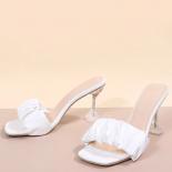 2023 New Spring And Autumn Women's Sandals With One Line Buckles, Thin Heels, High Heels, Solid Color Women's Shoes, Hig