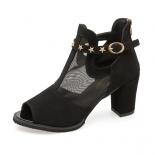 Female Shoes 2023 Summer Women's Sandals Fashion Rivet Decoration Mesh Breathable High Heel Sandals Comfortable Platform