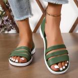 Ladies Shoes 2023 Hot Sale Slip On Women's Sandals Summer Beach Sandals Women Narrow Band Flats Peep Toe Shoes Women Zap