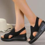 Women Shoes 2023 Summer Wedge Women's Sandals Solid Color Simple Sandals Casual Platform Sandals Fashion Outdoor Female 