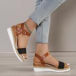Women's Wedge Sandals 2023 Summer Plus Size Shoes Vintage Ankle Strap Women's Sandals Open Toe Paltform Laides Casual Sa