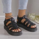 2023 Fashion Women's Shoes Roman Women's Sandals High Quality Casual Sandals Women Narrow Band Buckle Strap Platform Sho