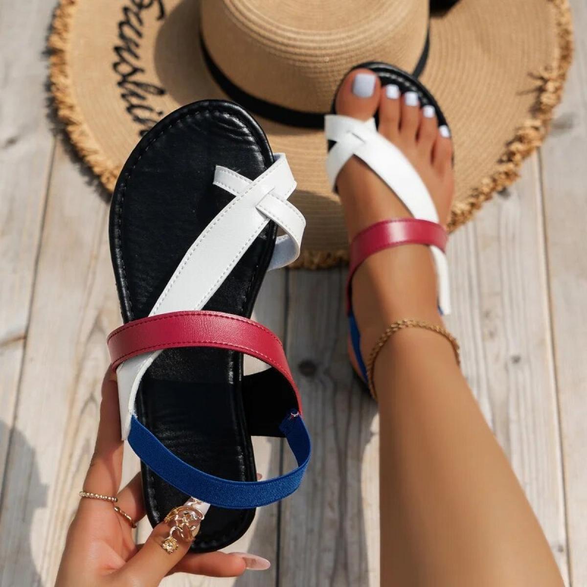Thong Sandals 2023 Hot Sale Summer Fashionable Women's Sandals Comfortable Flat Bottomed Casual Beach Shoes Size 43 Wome