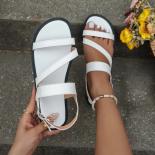 Shoes Female 2023 Roman Open Toe Women's Sandals Summer Casual Ladies Flat Sandal Low Heel Solid Buckle Women Beach Sand