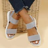 Women's Shoes Casual Comfortable All Match Hollow Elastic Band Buckle Trifle Bottom Fashion Women's Sandals Plus Size 20