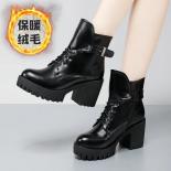 Ankle Boots Female Women Shoes Winter Thick Heel Platform Boots Footwear Ladies Comfortable Outdoor British Style Sports