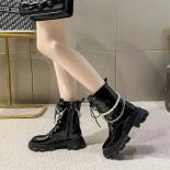 Fashion Beaded Chain Ladies Shoes Autumn Waterproof Sports Boots 2022 Elegant Women Sneakers High Platform Boot With Wed