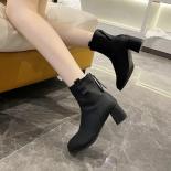 Autumn Shoes For Women Boots Ladies 2022 New High Heels Luxury Woman Boot Female Winter Wedge Clearance Offers Black Kha