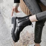 New 2022 Women Ankle Boots Autumn Winter Woman Fashion Laceup Martin Boots Ladies Zipper Botas Mujer Platform Ladies Sho