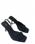 Za New Summer Square Toe Stiletto High Heels Women's Back Strap Outer Wear Fashion Versatile Sandals Women's Single Shoe