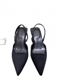 Za New Summer Pointed Toe Slingback Strap Sandals Women's Stiletto Toe Shallow Mouth High Heels Women's Fashion