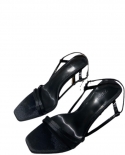Za New Summer Square Toe Stiletto Heels, High Heels, Women's Fashion, Thin Straps, Temperament, Outer Wear Sandals, Wome