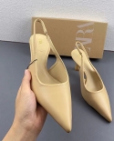 Za New Summer Pointed Toe Wine Glass Heel Strap Bag Toe Sandals For Women Stiletto Heel Shallow Slingback High Heels For