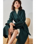 Shenghong cuidadosamente seleccionado 23 otoño e invierno nuevo estilo M familia de doble cara abrigo de lana ondulado de agua a