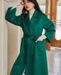 Shenghong cuidadosamente seleccionado 23 otoño e invierno nuevo estilo M familia de doble cara abrigo de lana ondulado de agua a