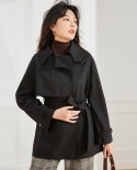 Shenghong 23 Autumn New  Design Asymmetrical Loose Casual Temperament Mid-length Windbreaker Jacket For Women 12925