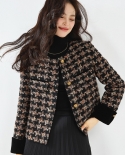23 New Autumn Style Classic Retro Style Velvet Splicing Small * Fragrance Style Pattern Tweed Short Jacket Top 15381