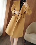 Autumn And Winter New Double-sided Woolen Coat For Women Commuting Lapel Loose Slimming Wool Small Fragrant Woolen Coat 