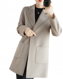 New Autumn And Winter Double-sided Woolen Coat For Women Petite Short Suit Collar Temperament Woolen Coat