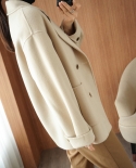 New Autumn And Winter Double-sided Woolen Coat For Women Petite Suit Collar Double-breasted Small Fragrant Style Woolen 