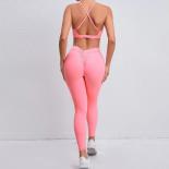 Seamless Yoga Sets Sports Fitness Hip Lifting Nude Feel Pants Cross Beauty Back Bra Suits Workout Gym Leggings Set For W