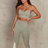 Seamless Washed Yoga Sets Sports Fitness High Waist Hip Lifting Pants  Sling Suits Workout Clothes Gym Leggngs Set For W