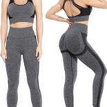 Seamless Yoga Sets Sports Fitness High Waist Hiplifting Pants Beauty Back Bra Suits Workout Clothes Gym Leggings Sets Fo