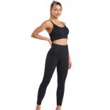 Seamless Yoga Sets Sports Fitness High Waist Hip Liftting Trousers Beauty Back Suits Workout Clothes Gym Leggings Sets F