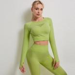 Seamless Yoga Sets Sports Fitness High Waist Hip Lifting Trousers Long Sleeve Suits Workout Clothes Gym Leggings Sets Fo