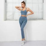 Seamless Yoga Sets Sports Fitness High Waist Hiplifting Pants Beauty Back Bra Suits Workout Clothes Gym Leggings Sets Fo