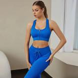 Seamless Yoga Sets Sports Fitness High Waist Hip Raise Trousers Beauty Back Bra Suits Workout Clothes Gym Leggings Set F