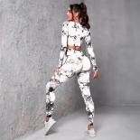 Seamless Tie Dye Yoga Sets Sports Fitness High Waist Hip Lifting Trousers Long Sleeved Suits Workout Gym Leggings Sets F