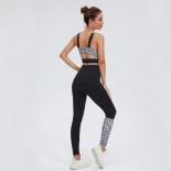 Seamless Yoga Set Sports Fitness High Waist Peach Hiplifting Pants Pushup Bra Suits Workout Clothes Gym Leggings Set For
